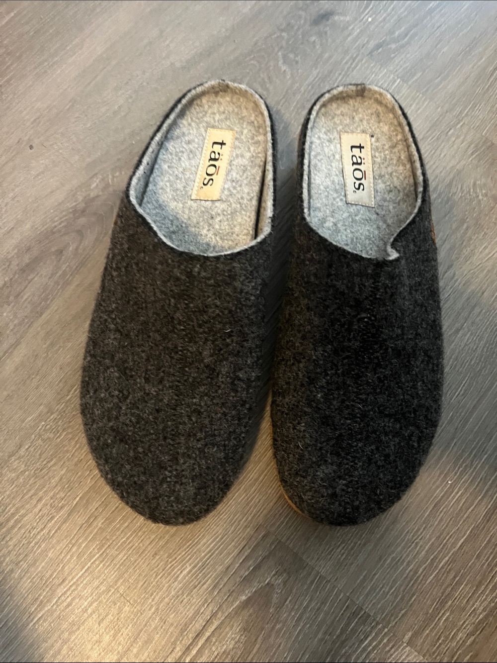 Taos Footwear Women’s Size 41/10 Charcoal Gray, Wool Slip-On Clog - Picture 3 of 7